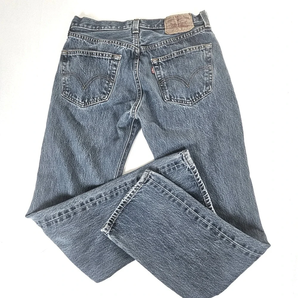 Levis 501 Original Mens 31x32 Blue Denim Straight Leg Button Fly Jeans 005010194